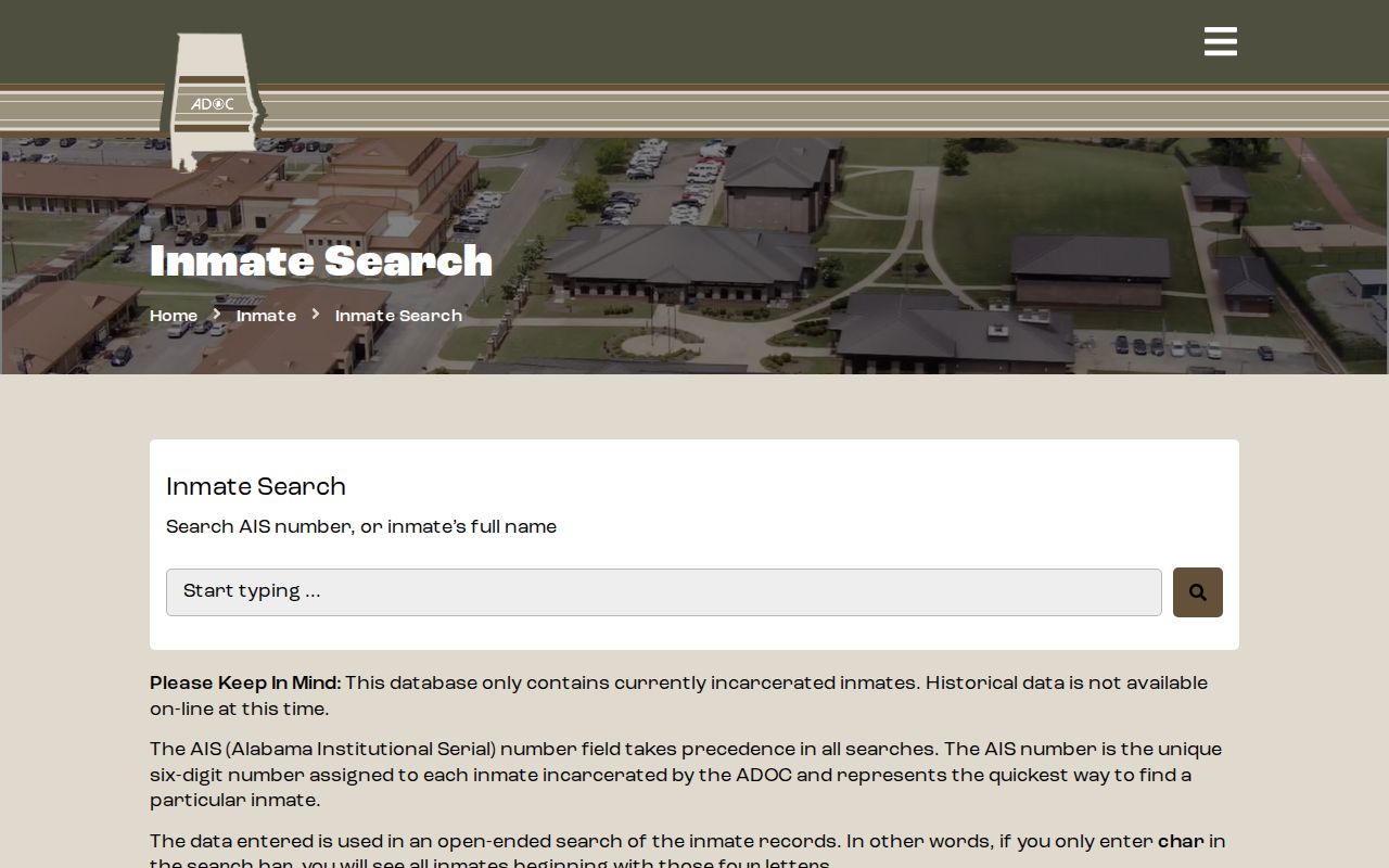 ADOC offender photo search after a Coosa County booking