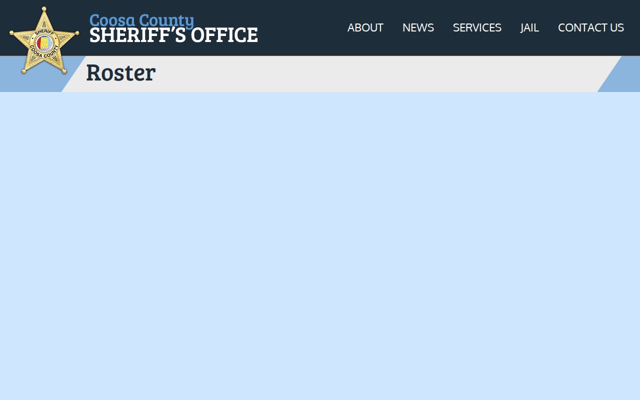 Official Coosa County busted mugshot jail roster search wrapper